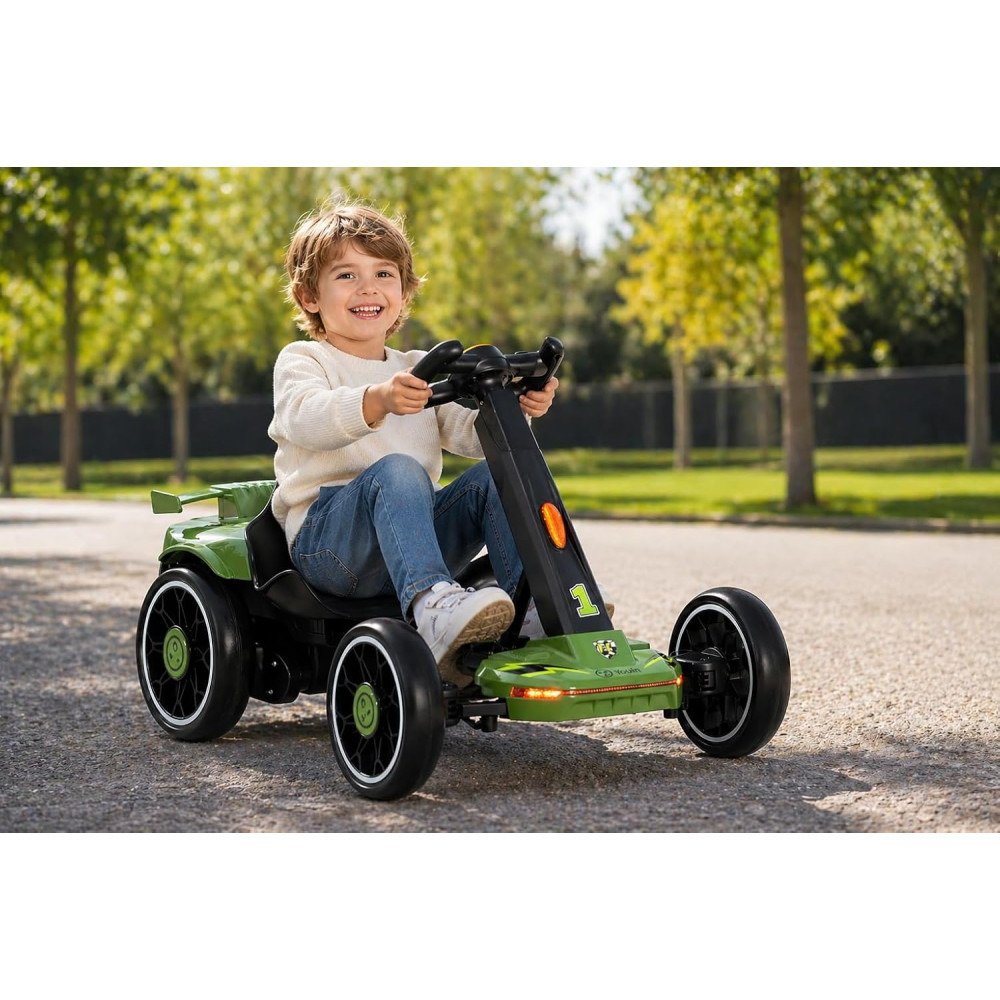 YOUIN ΗΛΕΚΤΡΙΚΟ E-KART ΓΙΑ 2-6 ΕΤΩΝ GREEN (UIN.CDR.0004)
