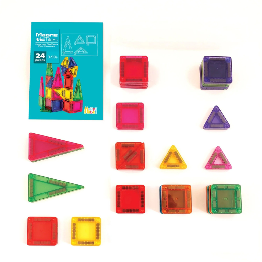 HAPPIHOBBI ΜΑΓΝΗΤΙΚΑ ΤΟΥΒΛΑΚΙΑ TRAVEL SET 24PCS (1029-64601)