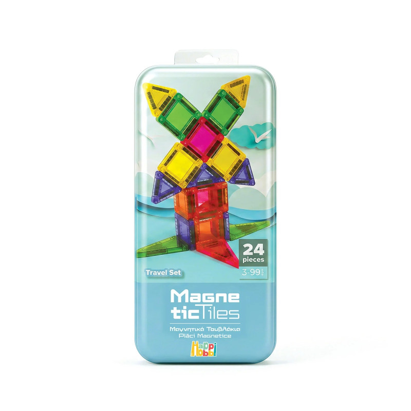 HAPPIHOBBI ΜΑΓΝΗΤΙΚΑ ΤΟΥΒΛΑΚΙΑ TRAVEL SET 24PCS (1029-64601)