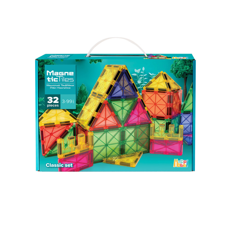 HAPPIHOBBI ΜΑΓΝΗΤΙΚΑ ΤΟΥΒΛΑΚΙΑ CLASSIC SET 32PCS (1029-64602)