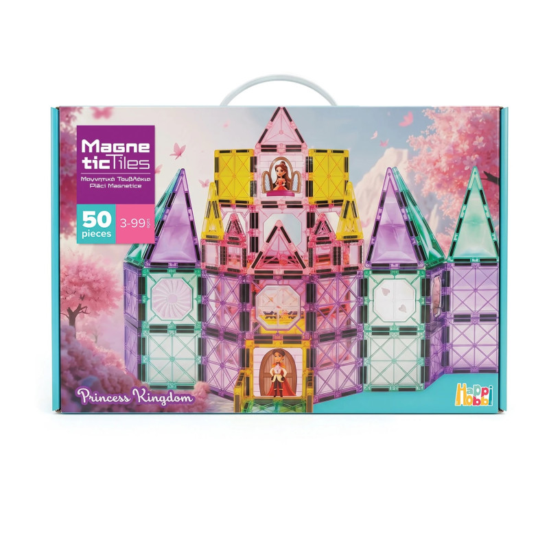HAPPIHOBBI ΜΑΓΝΗΤΙΚΑ ΤΟΥΒΛΑΚΙΑ PRINCESS KINGDOM 50PCS (1029-64604)