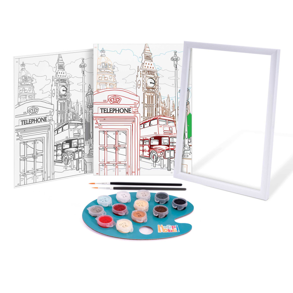 HAPPIHOBBI PAINT & FRAME PAINT BY NUMBERS MAJESTIC LONDON (1038-41023)