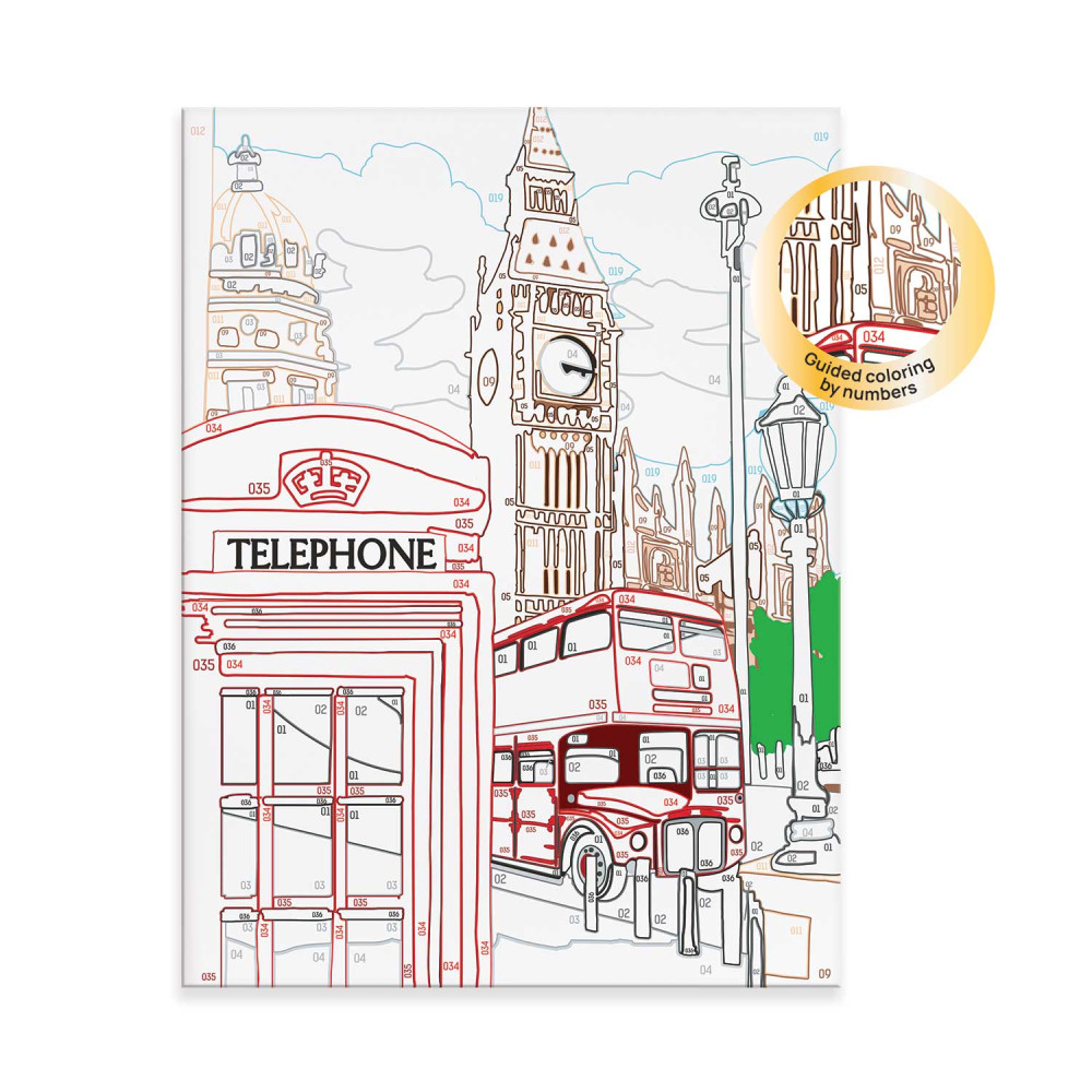 HAPPIHOBBI PAINT & FRAME PAINT BY NUMBERS MAJESTIC LONDON (1038-41023)