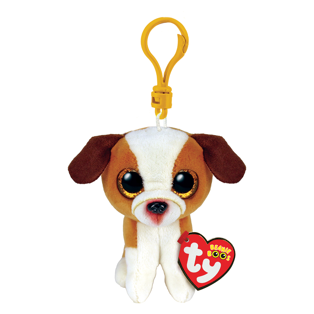 TY BEANIE BOOS HUGO ΧΝΟΥΔΩΤΌ ΚΛΙΠ ΣΚΥΛΆΚΙ ΚΑΦΈ ΚΑΙ ΛΕΥΚΌ 8.5ΕΚ (1607-35258)