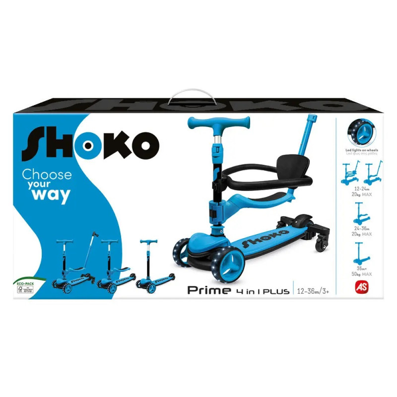 SHOKO SCOOTER PRIME 4 IN 1 PLUS ΜΠΛΕ (5004-50522)