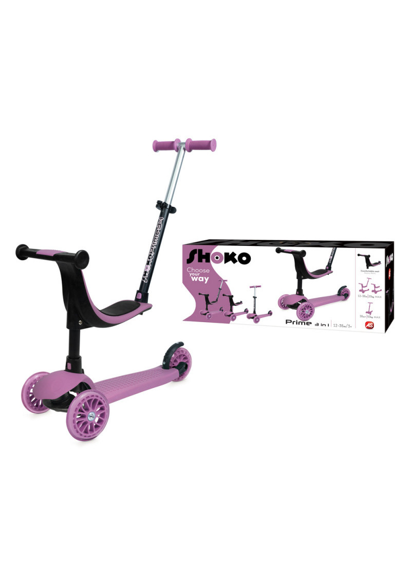 SHOKO SCOOTER PREMIUM 3 IN 1 ΡΟΖ (5004-50506)