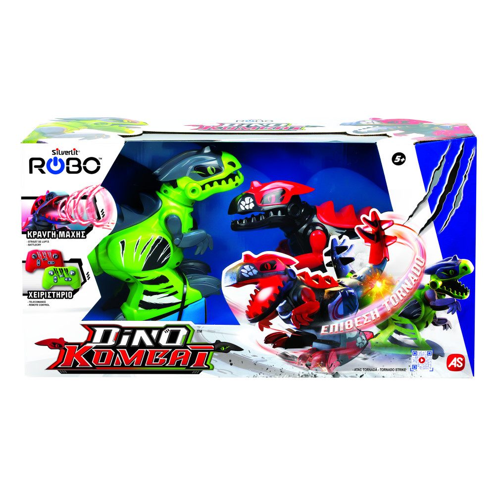 SILVERLIT ROBO ΣΕΤ 2 ΤΗΛΕΚΑΤΕΥΘΥΝΌΜΕΝΑ ΡΟΜΠΌΤ DINO KOMBAT (7530-86889)