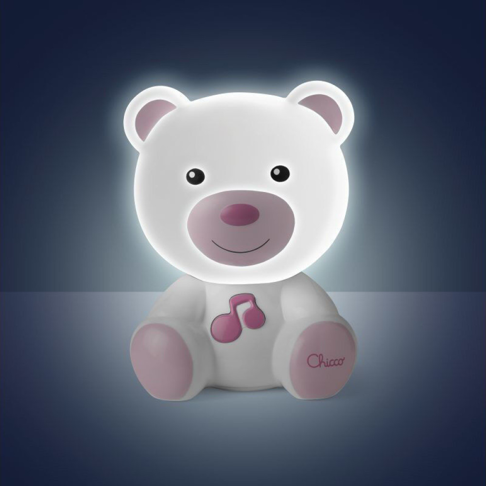 CHICCO ΑΡΚΟΥΔΑΚΙ ΦΩΤΑΚΙ ΝΥΚΤΟΣ ΜΕ ΜΕΛΩΔΙΑ ΡΟΖ (Y01-09830-10)