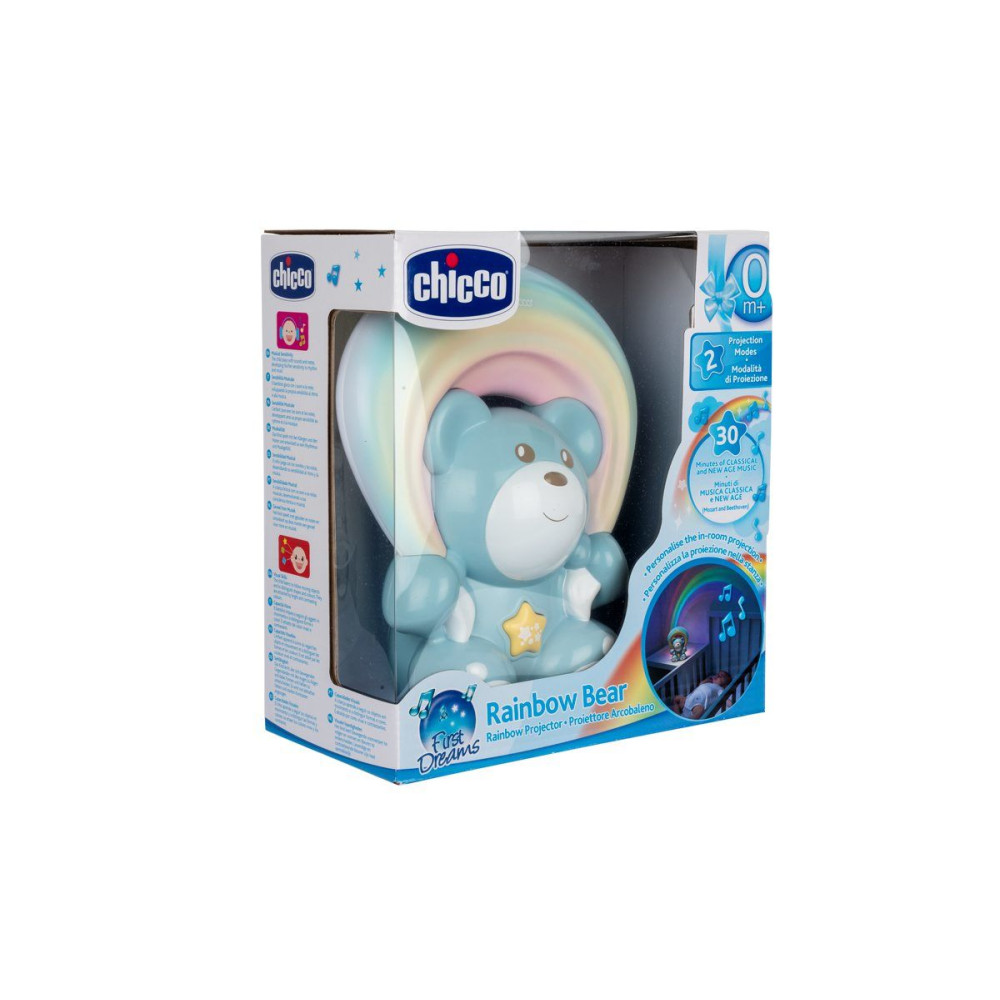 Chicco Βρεφικό Παιχνίδι Προτζέκτορας Ουράνιο Τόξο Αρκουδάκι Σιέλ Για 0+ Μηνών (Y02-10474-20)