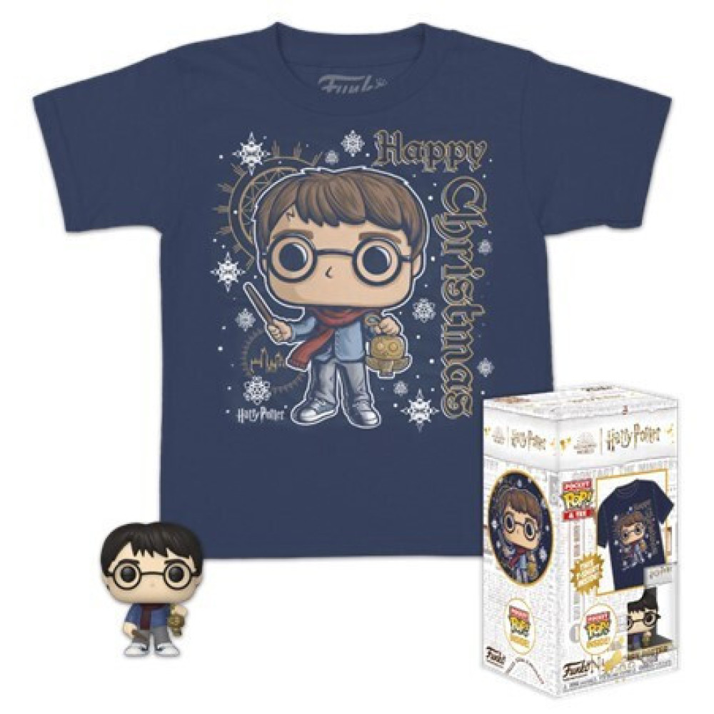 FUNKO POCKET POP! & TEE (ΠΑΙΔΙΚΟ): HOLIDAY HARRY POTTER - HARRY POTTER VINYL FIGURE & T-SHIRT LARGE 10-11 ΕΤΩΝ (63542)