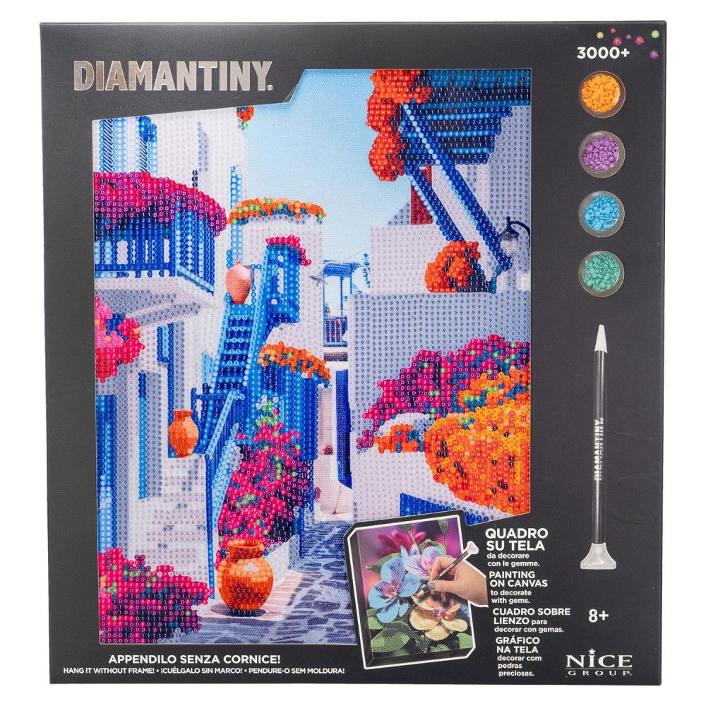 DIAMANTINY LEVEL UP ΔΙΑΚΟΣΜΗΣΕ ΜΕ ΧΡΩΜΑΤΙΣΤΑ ΠΕΤΡΑΔΑΚΙΑ ΠΙΝΑΚΑΣ ΜΠΛΕ ΜΠΑΛΚΟΝΙΑ (96568)