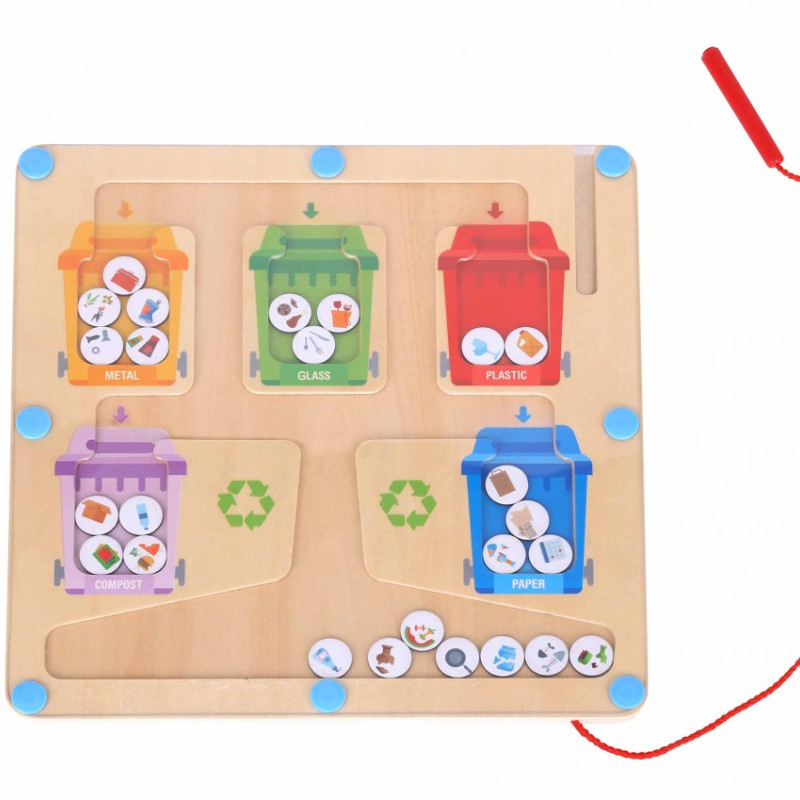 TOOKY TOY ΞΥΛΙΝΟΣ ΜΑΓΝΗΤΙΚΟΣ ΛΑΒΥΡΙΝΘΟΣ ΑΝΑΚΥΚΛΩΣΗ (TH065)