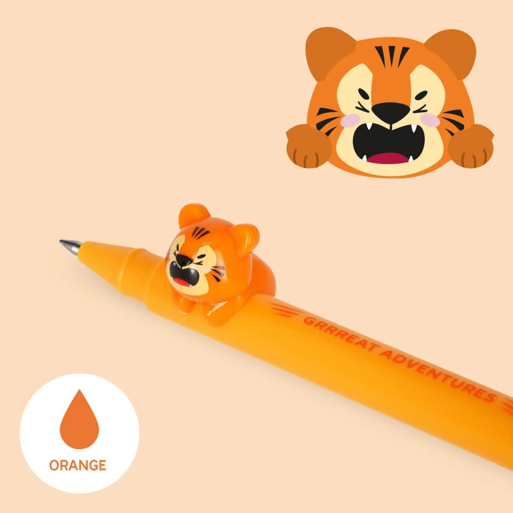 LEGAMI ΣΤΥΛΟ GEL ΠΟΡΤΟΚΑΛΟ ΜΕΛΑΝΙ ANIMAL DECORATION LOVELY FRIENDS ΤΙΓΡΗΣ (CPP0008)