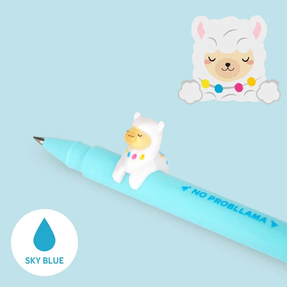 LEGAMI ΣΤΥΛΟ GEL ΓΑΛΑΖΙΟ ΜΕΛΑΝΙ ANIMAL DECORATION LOVELY FRIENDS ΛΑΜΑ (CPP0010)