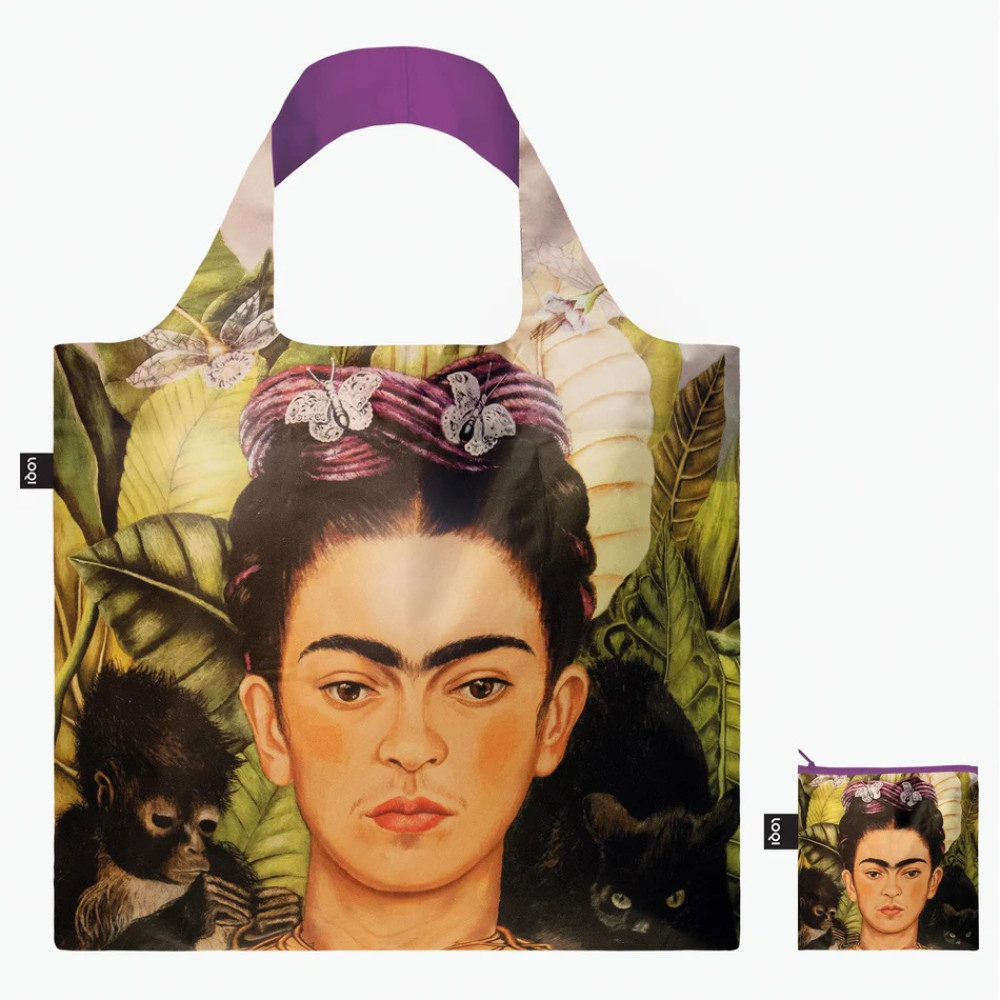 LOQI ΑΝΑΚΥΚΛΩΜΕΝΗ ΤΣΑΝΤΑ 50×42ΕΚ FRIDA KAHLO SELF PORTRAIT WITH HUMMINGBIRD (FK.SP.R)