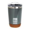 ECO LIFE COFFEE THERMOS LIGHT GREY 370ML (CORK BOTTOM) 33-BO-4107)