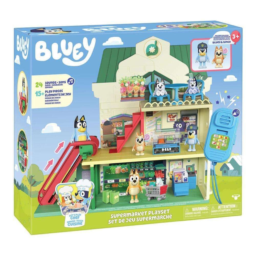 BLUEY ΣΟΥΠΕΡ ΜΑΡΚΕΤ ΣΕΤ ΠΑΙΧΝΙΔΙΟΥ ΜΕ 2 ΦΙΙΓΟΥΡΕΣ ΚΑΙ 15+ ΑΞΕΣΟΥΑΡ (BLYB2000)