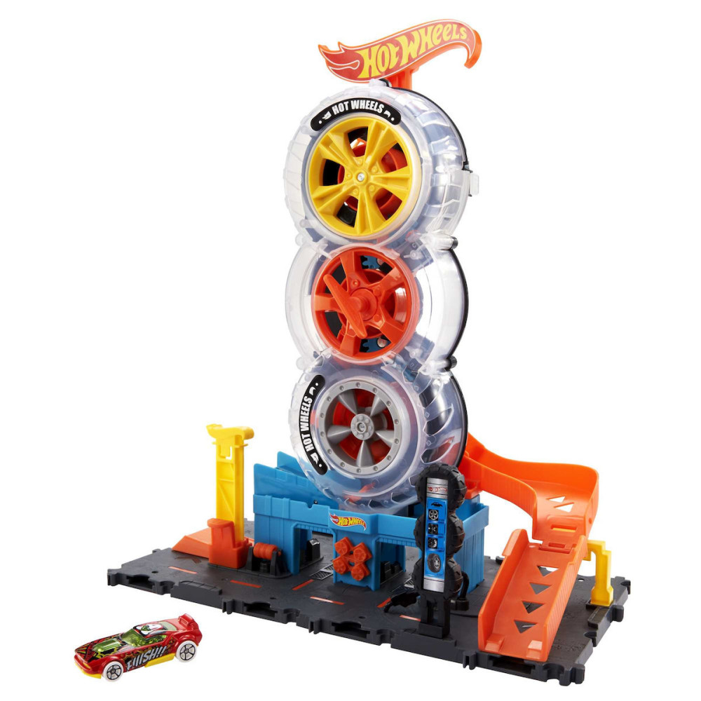 HOT WHEELS ΠΙΣΤΑ CITY ΜΕ ΠΕΡΙΣΤΡΕΦΟΜΕΝΕΣ ΡΟΔΕΣ (HDP02)