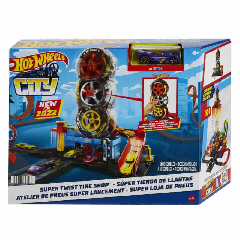 HOT WHEELS ΠΙΣΤΑ CITY ΜΕ ΠΕΡΙΣΤΡΕΦΟΜΕΝΕΣ ΡΟΔΕΣ (HDP02)