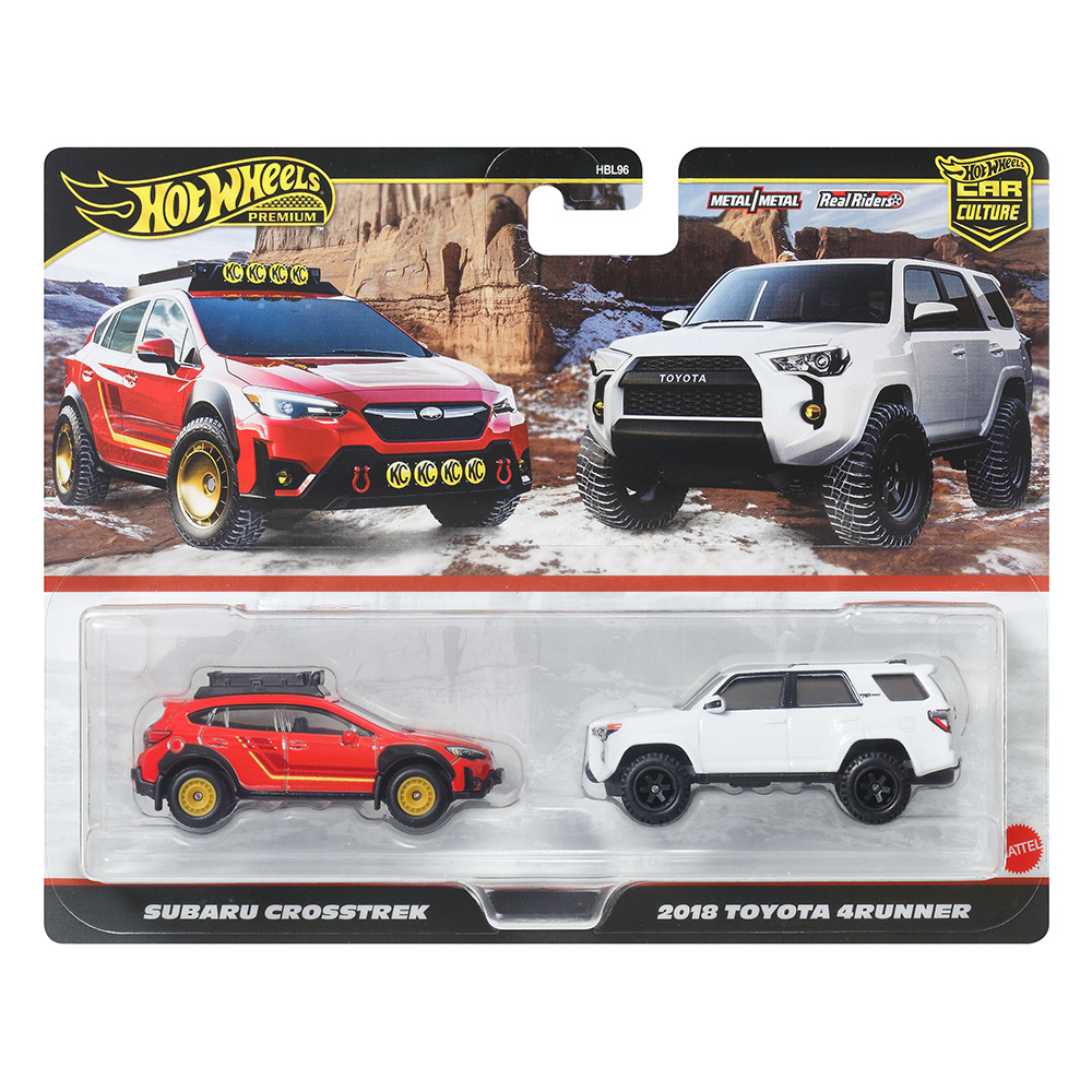 HOT WHEELS PREMIUM  ΣΥΛΛΕΚΤΙΚΑ ΑΥΤΟΚΙΝΗΤΑΚΙΑ ΣΕΤ ΤΩΝ 2 SUBARU CROSSTREK & 2018 TOYOTA 4RUNNER (JBK98)