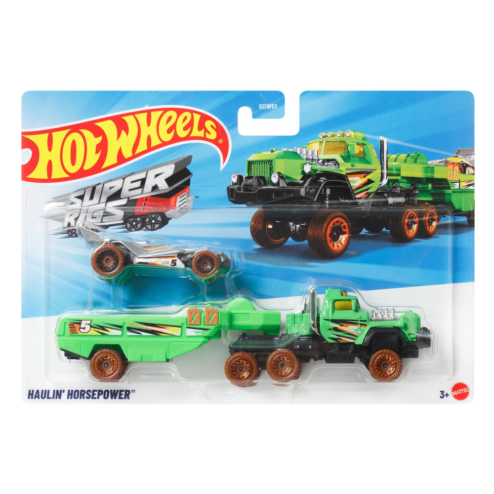 HOT WHEELS ΝΤΑΛΙΚΑ SUPER RIGS HAULIN HORSEPOWER (JDJ60)