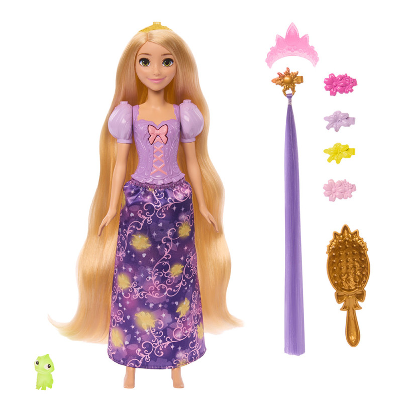 DISNEY PRINCESS ΚΟΥΚΛΑ ΡΑΠΟΥΝΖΕΛ ΜΕ ΜΑΛΛΙΑ ΠΟΥ ΛΑΜΠΟΥΝ (JHL46)