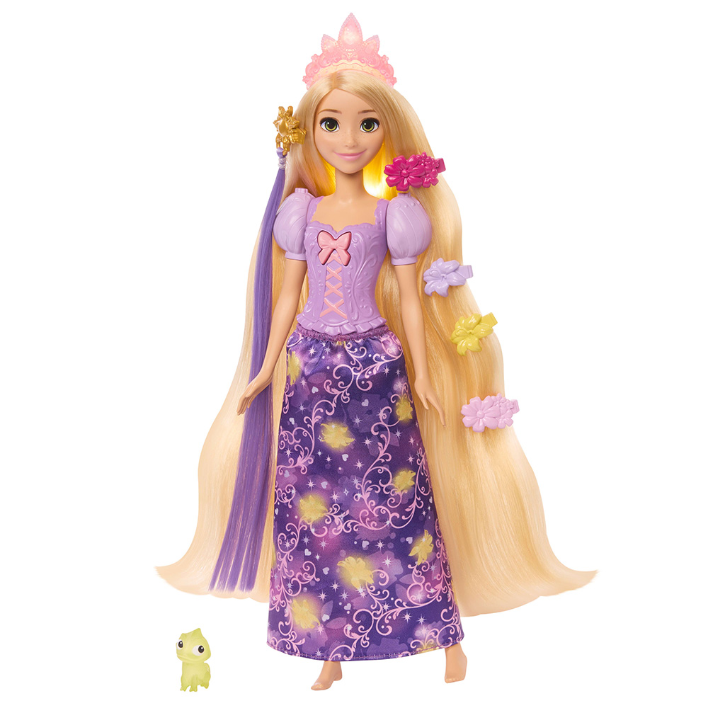 DISNEY PRINCESS ΚΟΥΚΛΑ ΡΑΠΟΥΝΖΕΛ ΜΕ ΜΑΛΛΙΑ ΠΟΥ ΛΑΜΠΟΥΝ (JHL46)