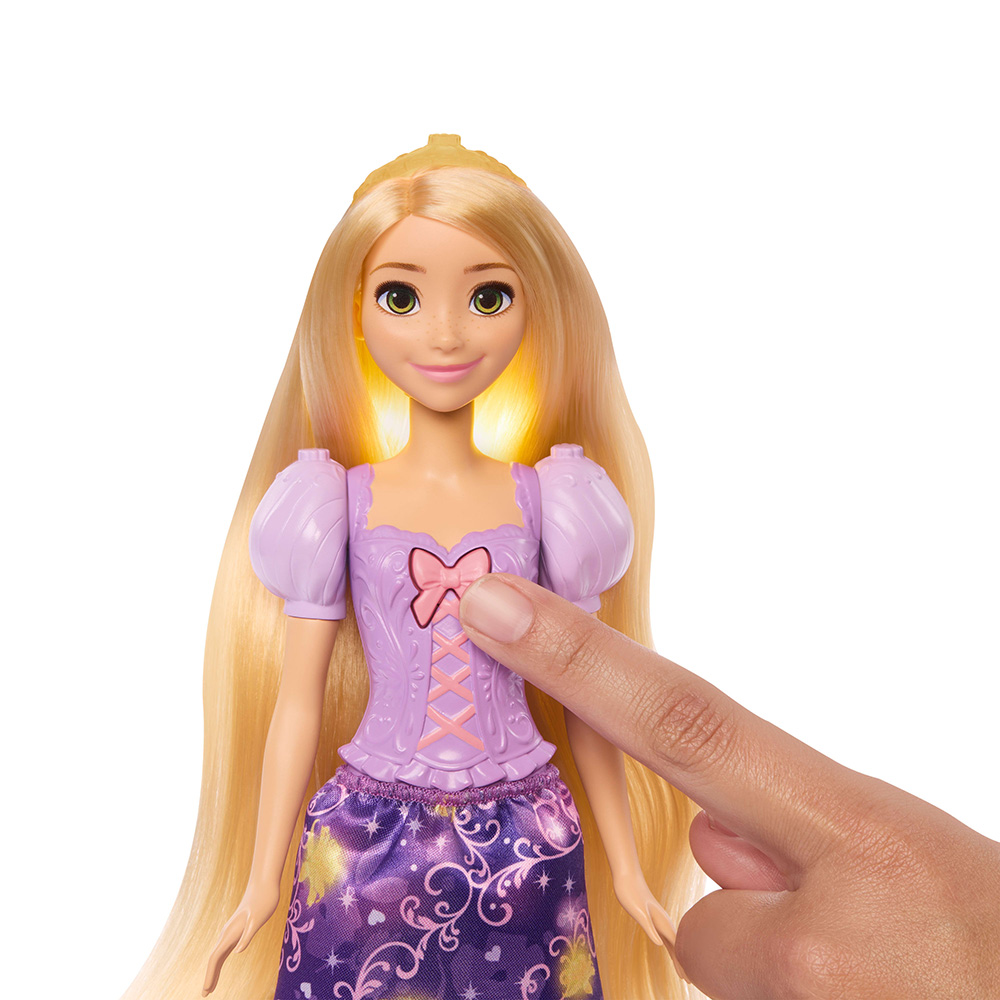 DISNEY PRINCESS ΚΟΥΚΛΑ ΡΑΠΟΥΝΖΕΛ ΜΕ ΜΑΛΛΙΑ ΠΟΥ ΛΑΜΠΟΥΝ (JHL46)