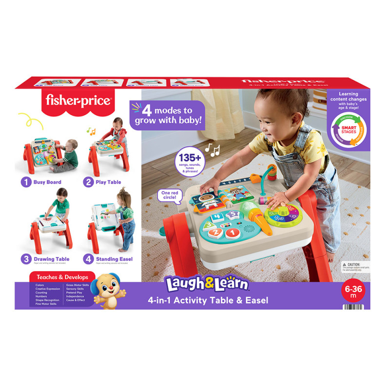 FISHER PRICE ΕΚΠΑΙΔΕΥΤΙΚΟ ΤΡΑΠΕΖΙ-ΠΙΝΑΚΑΣ 4 ΣΕ 1 (JLM96)