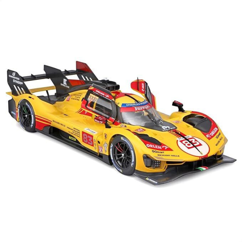 BURAGO 1:18 FERRARI RACING 499P (LEMANS) YELLOW (18/16304)