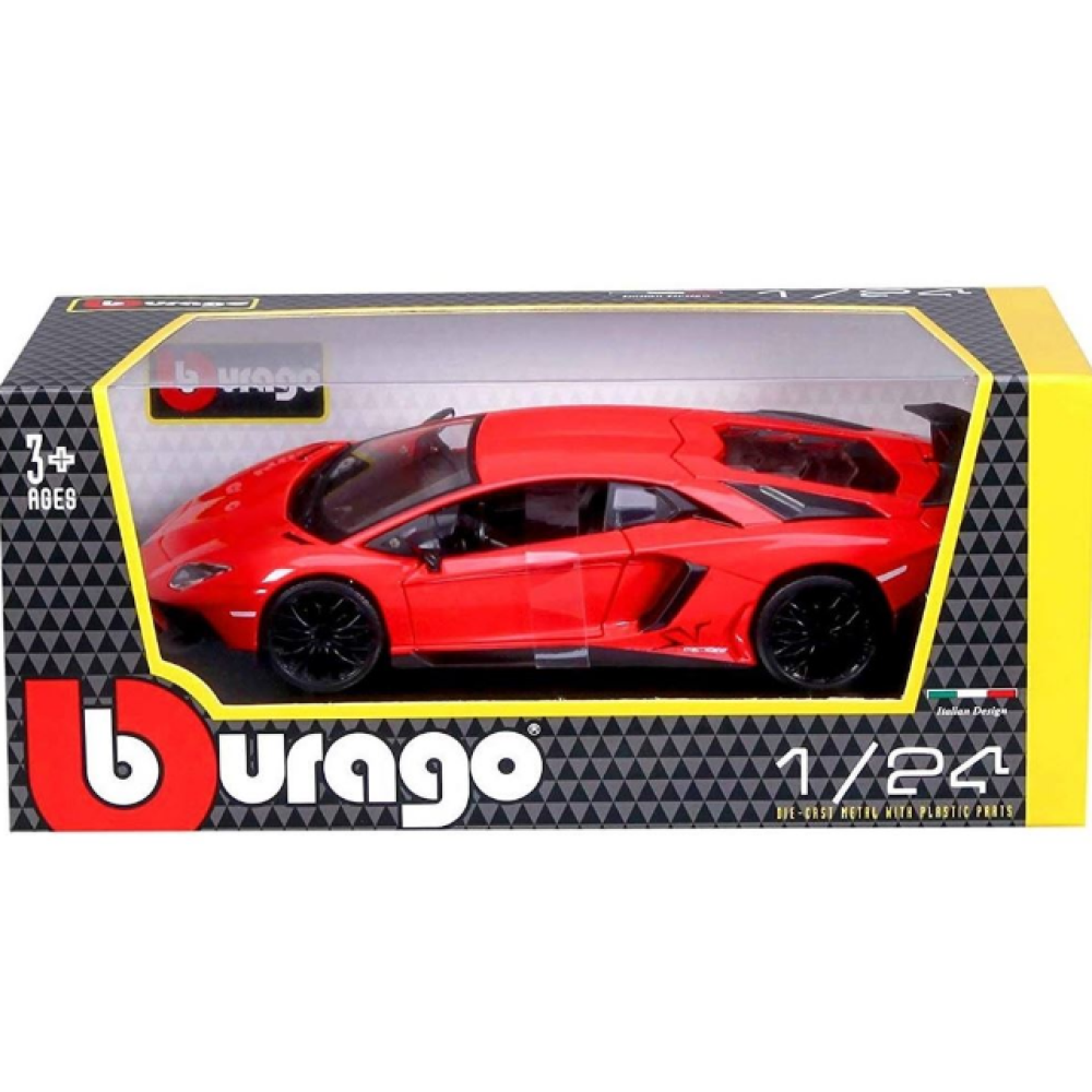 BURAGO 1:24 LAMBORGHINI AVENTADOR SV COUPE RED (18/21079)