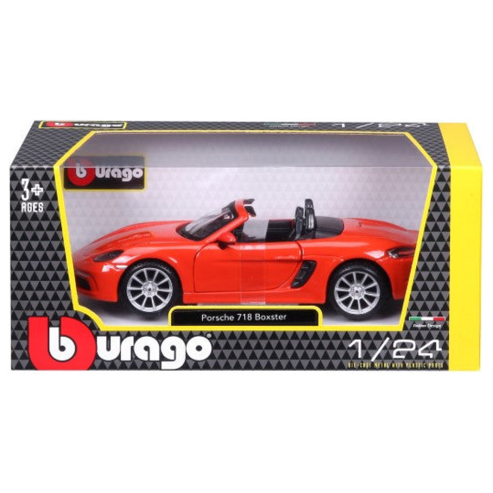 BURAGO 1:24 PORSCHE 718 BOXSTER ORANGE (18/21087 ORANGE)