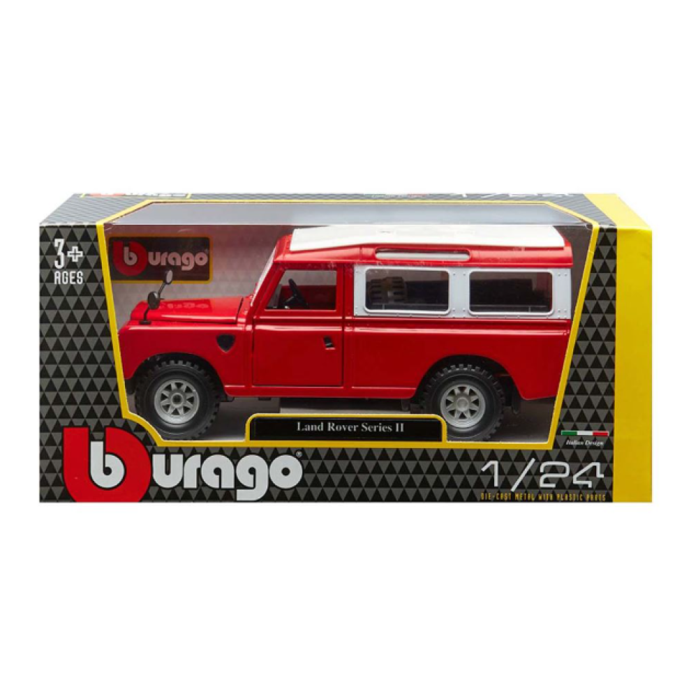BURAGO 1:24 LAND ROVER SERIES II RED (18/22063)