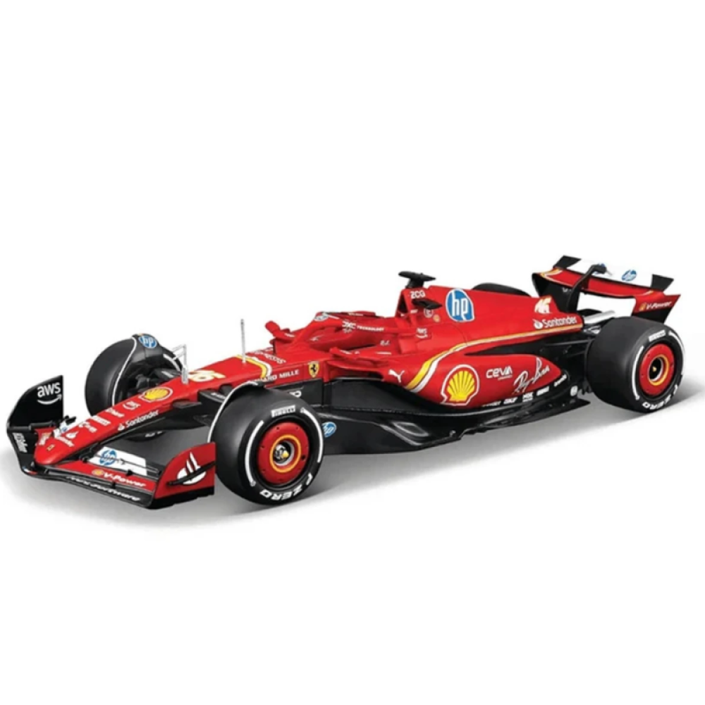 BURAGO 1:24 FERRARI F1 SF-24 WITH DRIVER FIGURE (18/26823)
