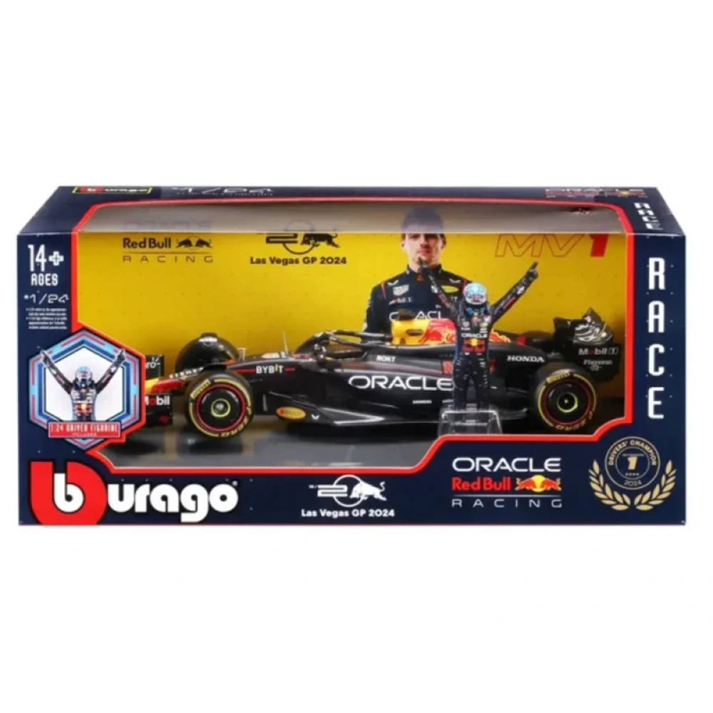 BURAGO 1:24 F1 ORACLE RED BULL RB20 WITH DRIVER FIGURE (#1) (18/28060)
