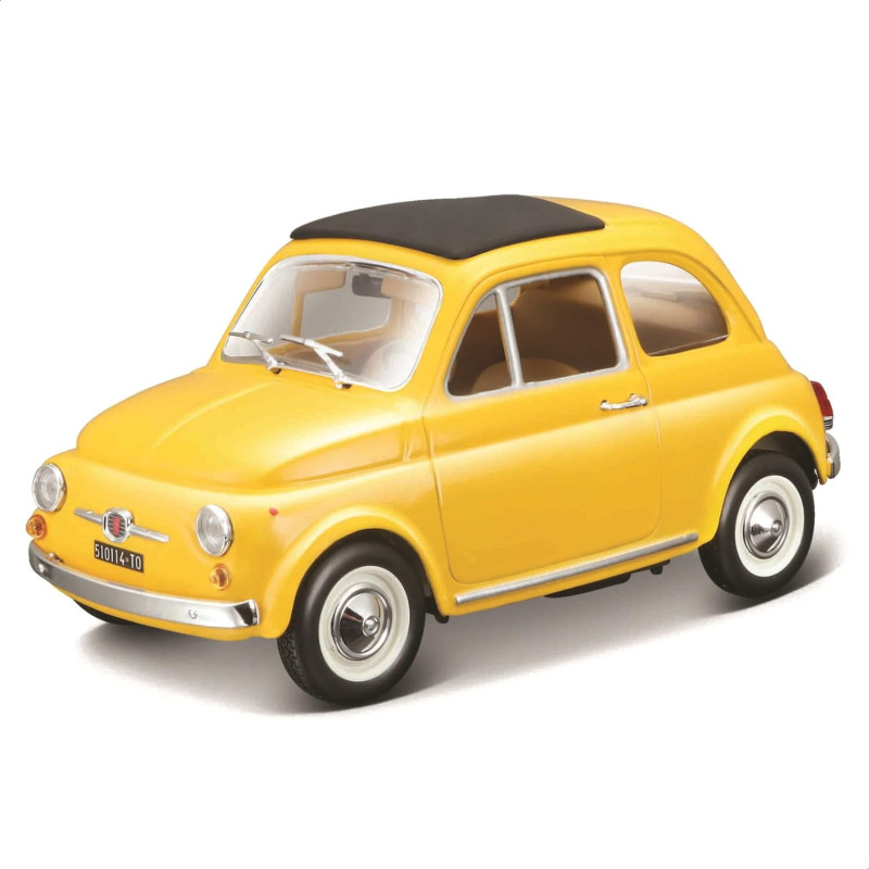 BBURAGO 1:24 FIAT 500F (1965) YELLOW (18/22098)
