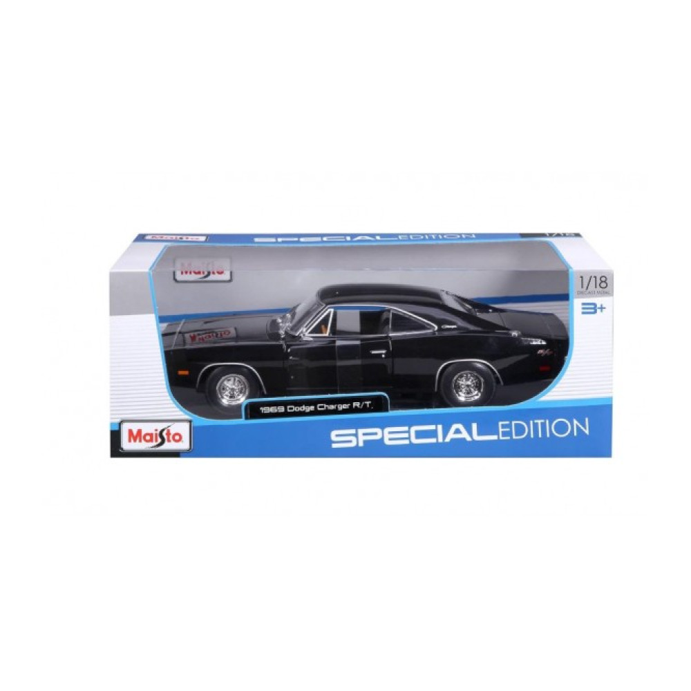MAISTO 1:18 SPECIAL EDITION 1969 DODGE CHARGER R/T BLACK (48/31387 BK)