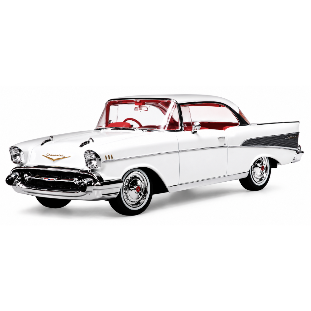 MAISTO 1:18 SP. ED. 1957 CHEVROLET BEL AIR COUPE WHITE (48/31477 WT)