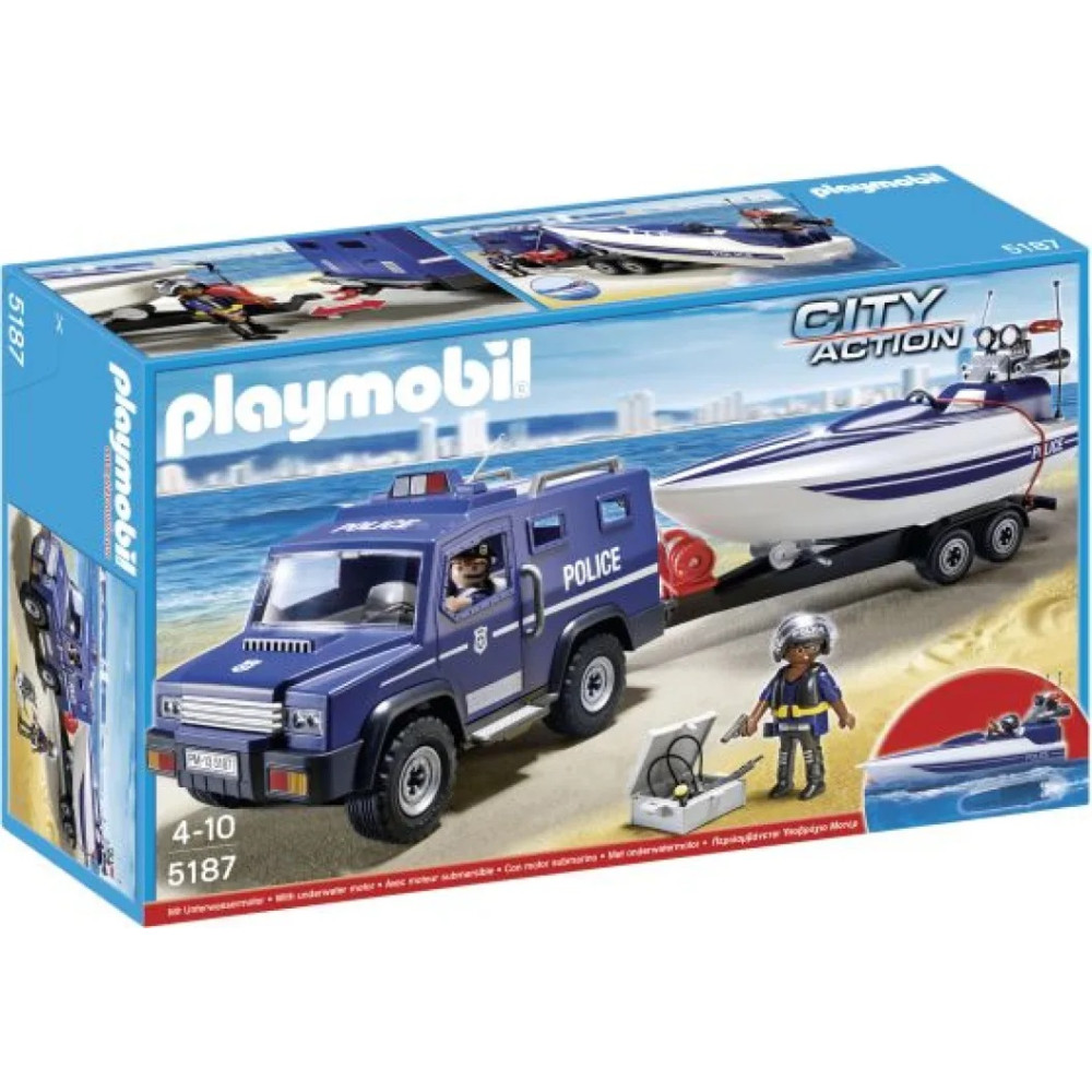 PLAYMOBIL CITY ACTION ΑΣΤΥΝΟΜΙΚΟ ΟΧΗΜΑ ΜΕ ΤΑΧΥΠΛΟΟ (5187)