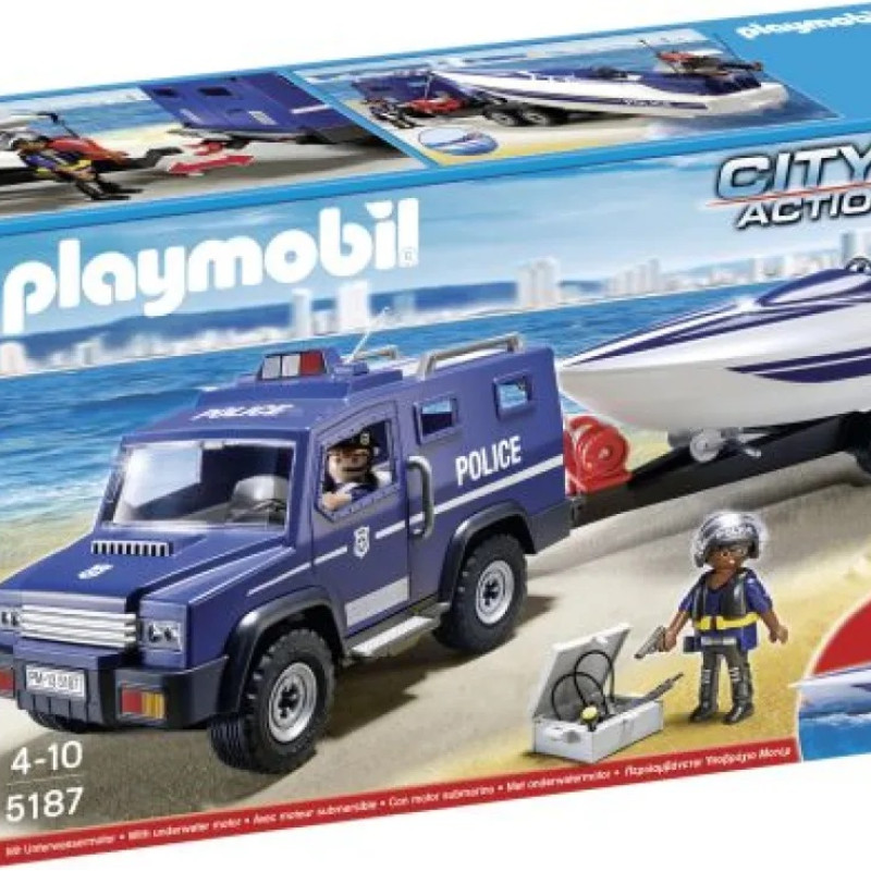 PLAYMOBIL CITY ACTION ΑΣΤΥΝΟΜΙΚΟ ΟΧΗΜΑ ΜΕ ΤΑΧΥΠΛΟΟ (5187)