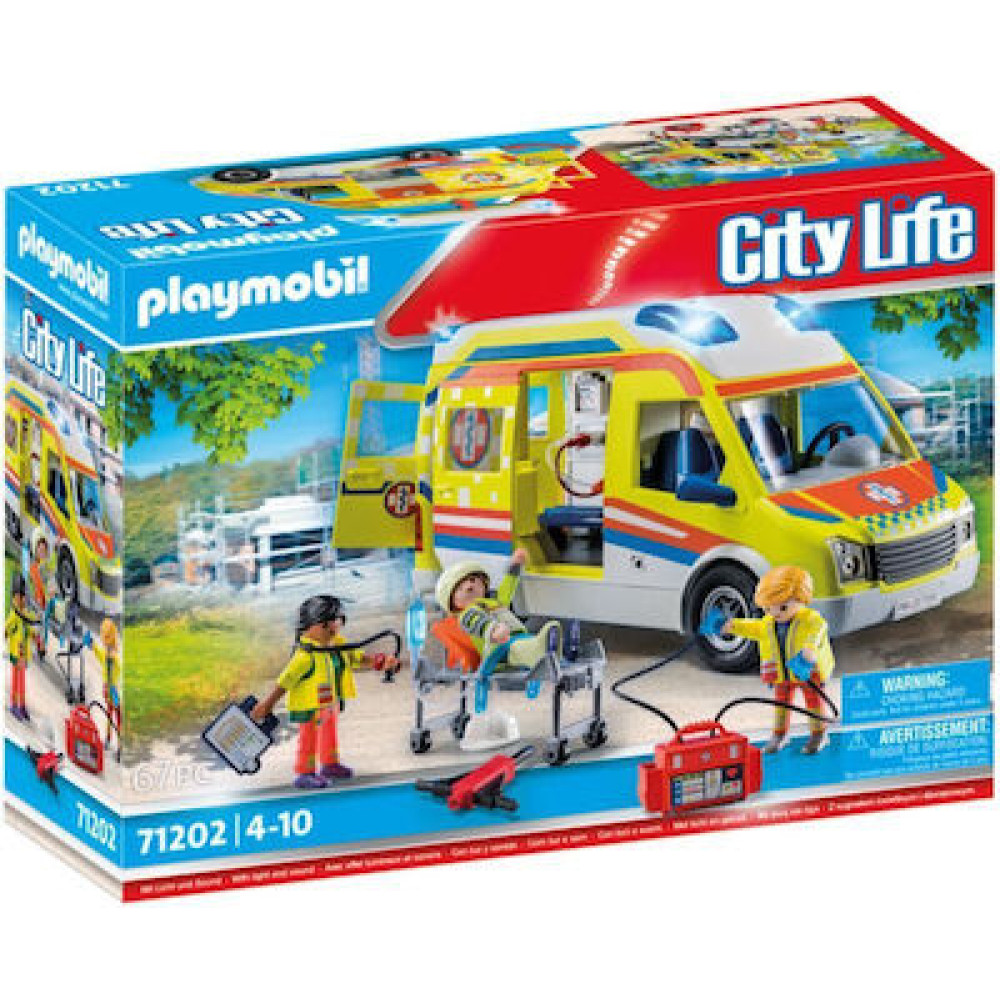 PLAYMOBIL ΑΣΘΕΝΟΦΟΡΟ ΜΕ ΔΙΑΣΩΣΤΕΣ (71202)