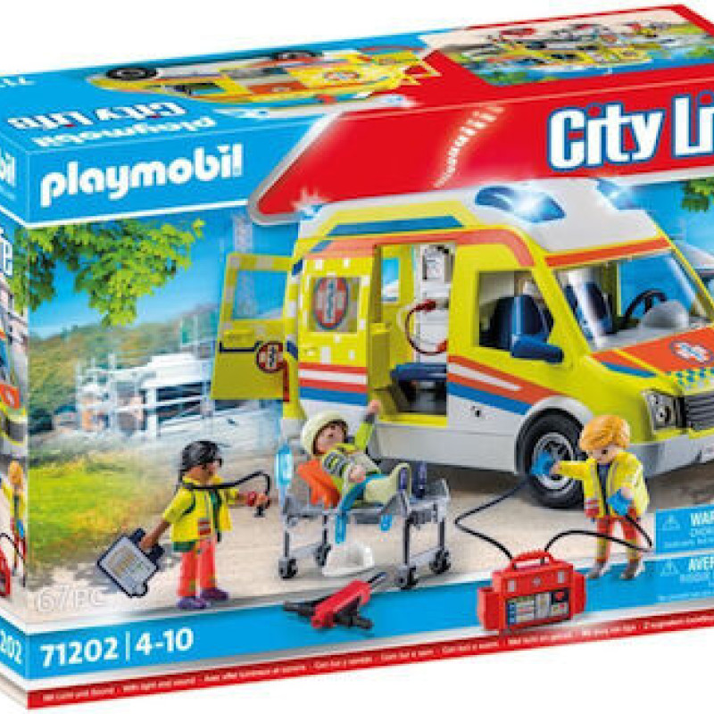 PLAYMOBIL ΑΣΘΕΝΟΦΟΡΟ ΜΕ ΔΙΑΣΩΣΤΕΣ (71202)