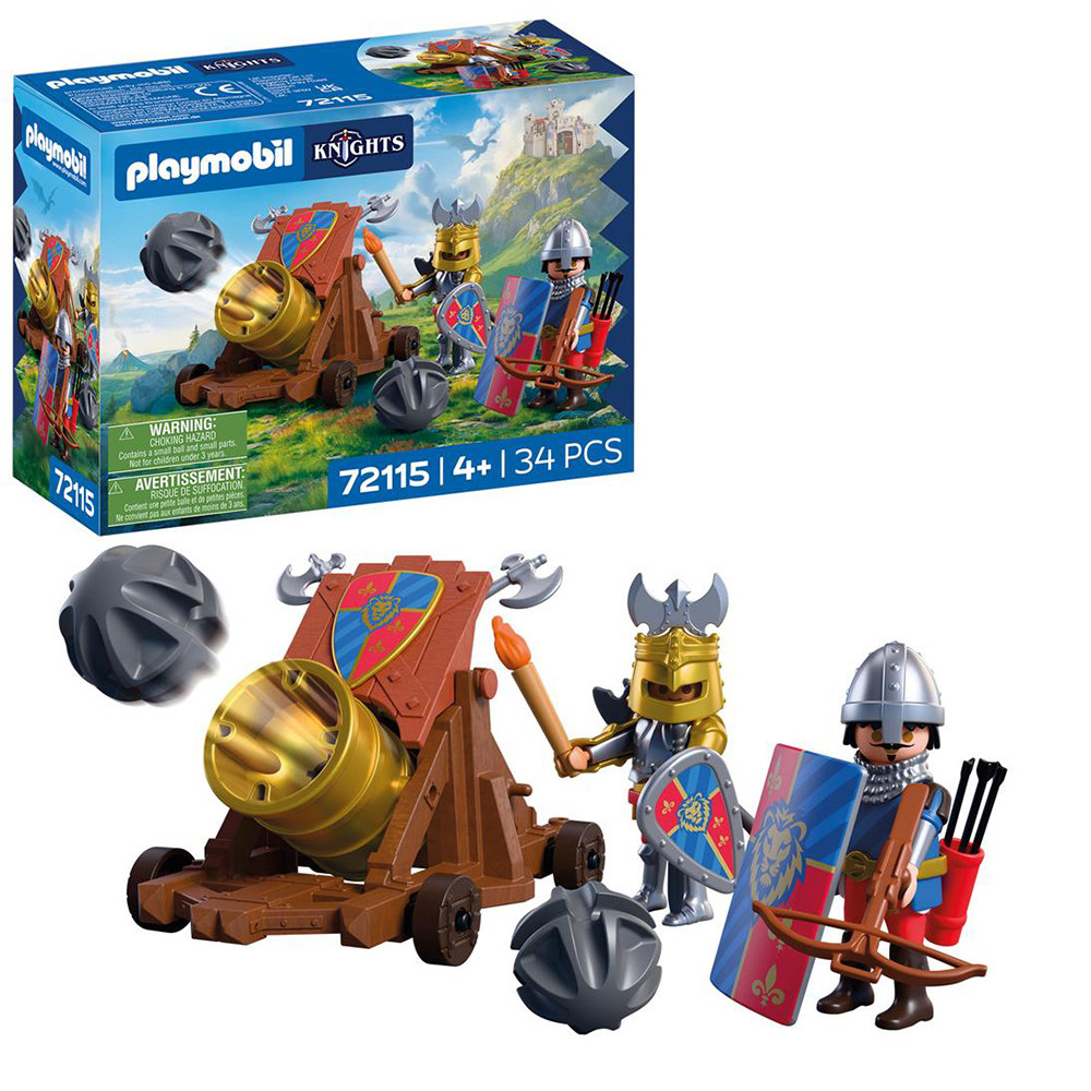 PLAYMOBIL KNIGHTS ΛΕΟΝΤΟΚΑΡΔΟΙ ΙΠΠΟΤΕΣ ΜΕ ΚΑΝΟΝΙ (72115)