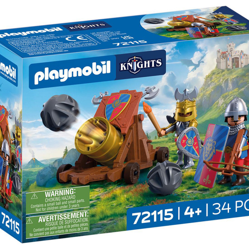 PLAYMOBIL KNIGHTS ΛΕΟΝΤΟΚΑΡΔΟΙ ΙΠΠΟΤΕΣ ΜΕ ΚΑΝΟΝΙ (72115)