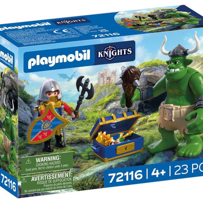 PLAYMOBIL KNIGHTS ΛΕΟΝΤΟΚΑΡΔΟΣ ΙΠΠΟΤΗΣ ΚΑΙ ΤΡΟΛ ΜΕ ΘΗΣΑΥΡΟ (72116)