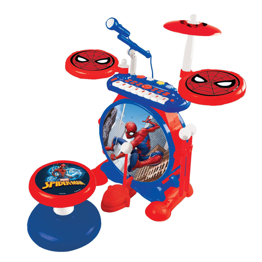 LEXIBOOK DRUMS ΚΑΙ ΠΛΗΚΤΡΑ ΜΕ ΜΙΚΡΟΦΩΝΟ SPIDERMAN (25.K610SP)