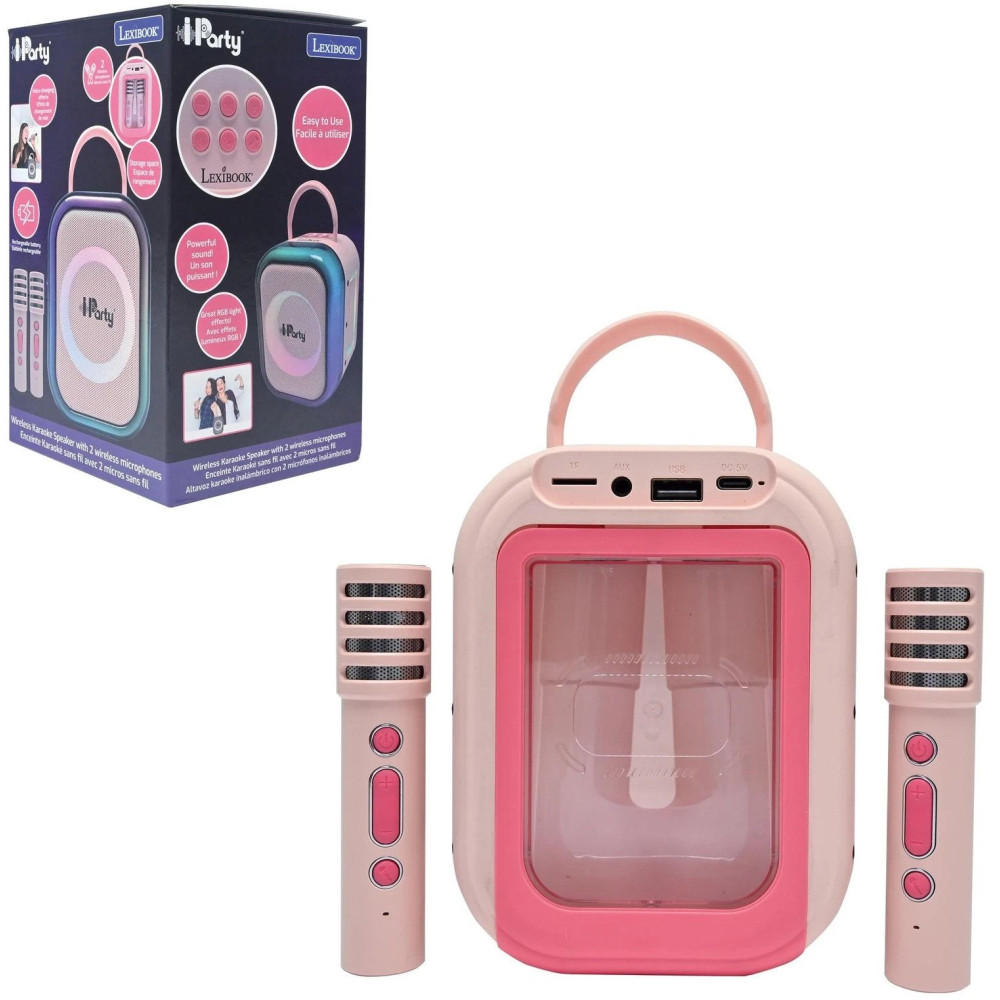 LEXIBOOK  BLUETOOTH KARAOKE ΜΕ 2 ΑΣΥΡΜΑΤΑ ΜΙΚΡΟΦΩΝΑ (BTC030PK)