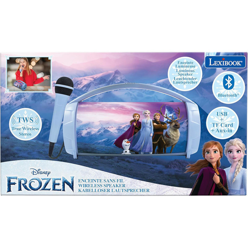 LEXIBOOK FROZEN WIRELESS BLUETOOTH ΗΧΕΊΟ ΜΕ ΦΏΤΑ & ΜΙΚΡΌΦΩΝΟ KARAOKE (BTP585FZZ)