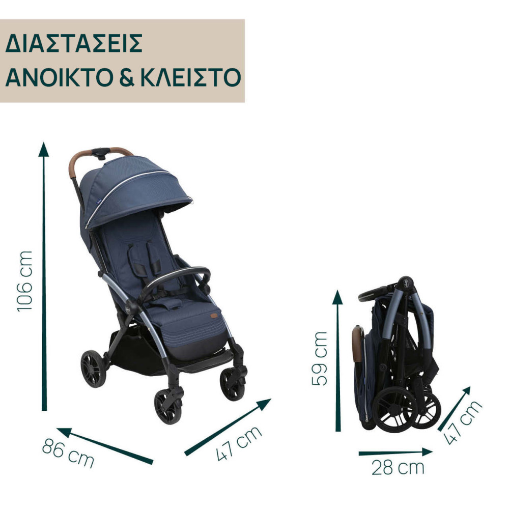 Chicco Καρότσι Μωρού Goody Xplus Radiant Blue για Παιδί έως 22kg