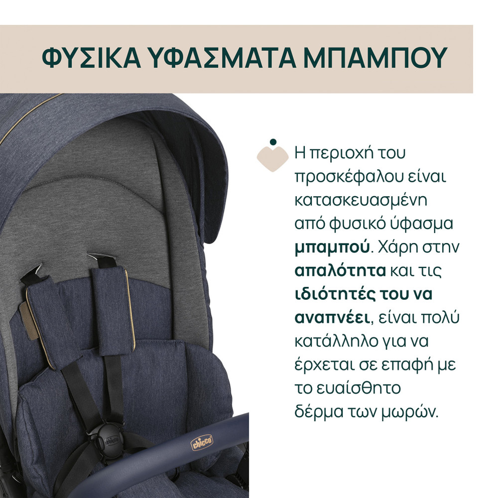 Chicco Καρότσι Μωρού One4Ever Lounge Denim Shine για Παιδί έως 22kg